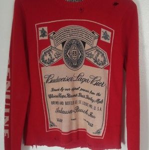 Vintage Budweiser Knit Pullover Sweater